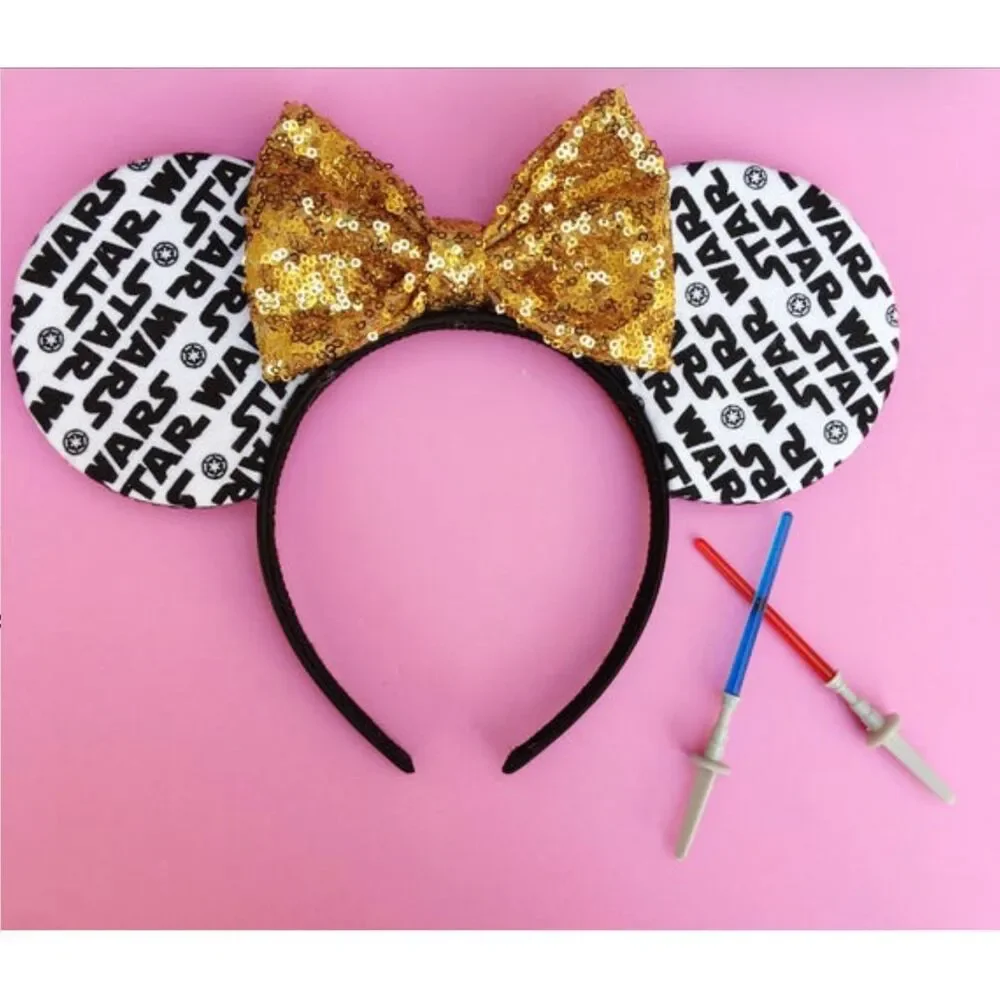 Custom Disney Star Wars Ears | Galaxy's Edge Headband | Adult Park Gold Sparkle